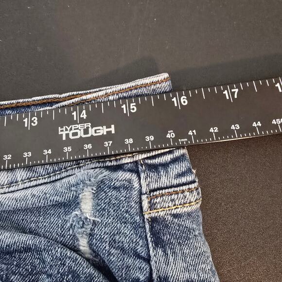 Aero Men's Distressed Frayed Slim‎ Bermuda Cut-Off Shorts Stretch Size 30 - Picture 10 of 11